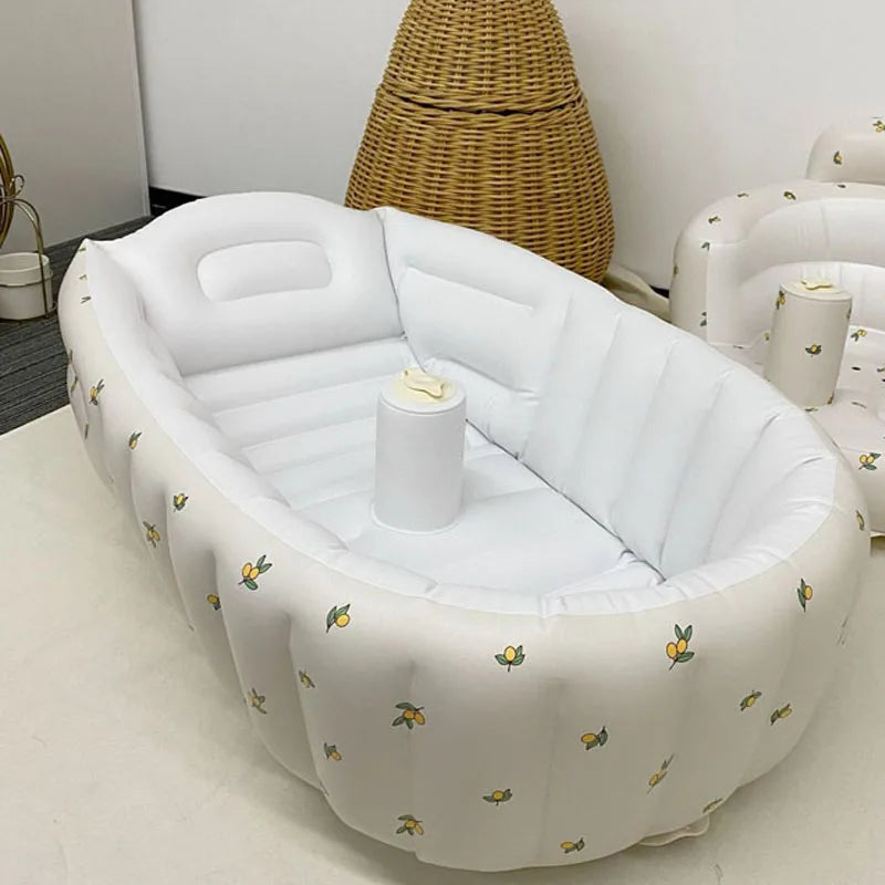 Multifunctional Baby PVC Inflatable Baby Bathtub Chair Cute Bear Foldable Baby
