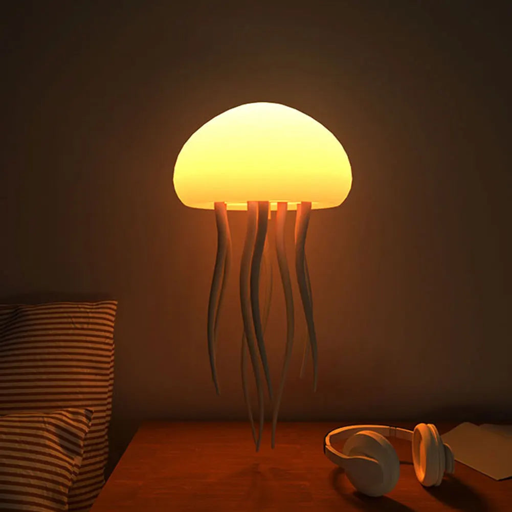 Hot Sale Gradient LED Jellyfish Night Light Modern ABS Voice cntrl