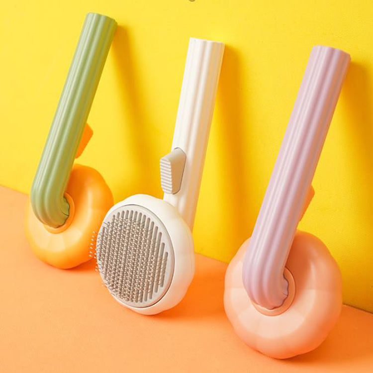 Pet Cleaning Grooming Comb Self-Cleaning Makeup Brush Round Head Cat Grooming