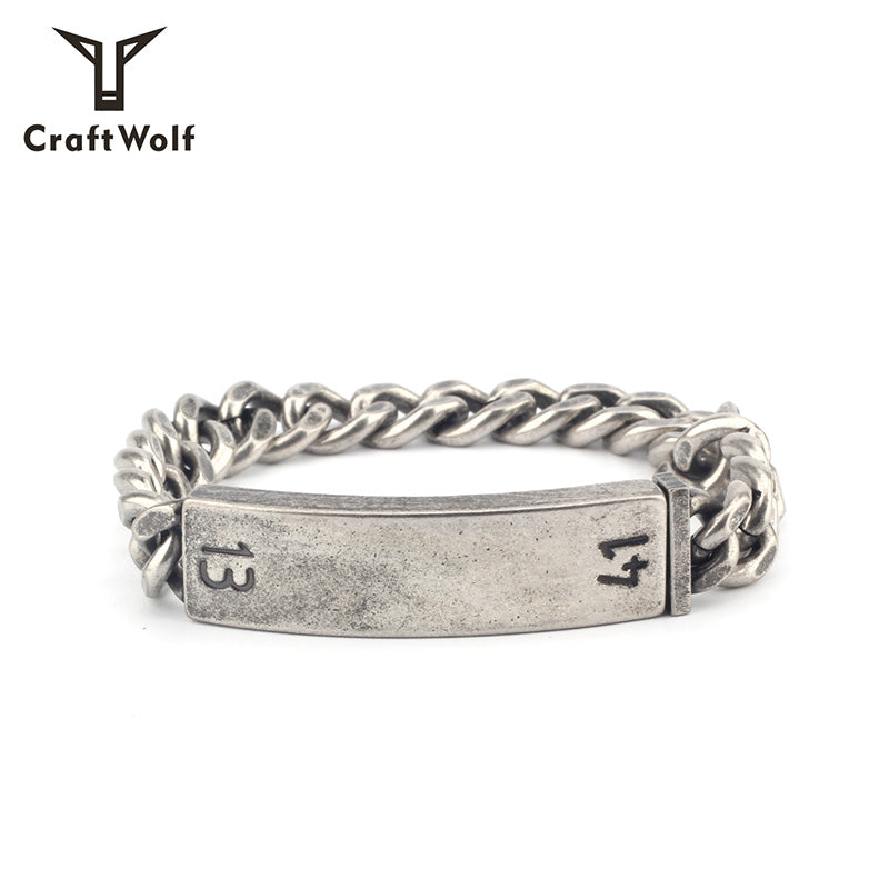 Craft Wolf Custom Jewelry Mens Women Gold Silver Titanium 316L Stainless Steel