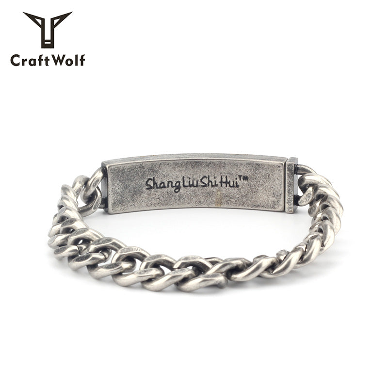 Craft Wolf Custom Jewelry Mens Women Gold Silver Titanium 316L Stainless Steel