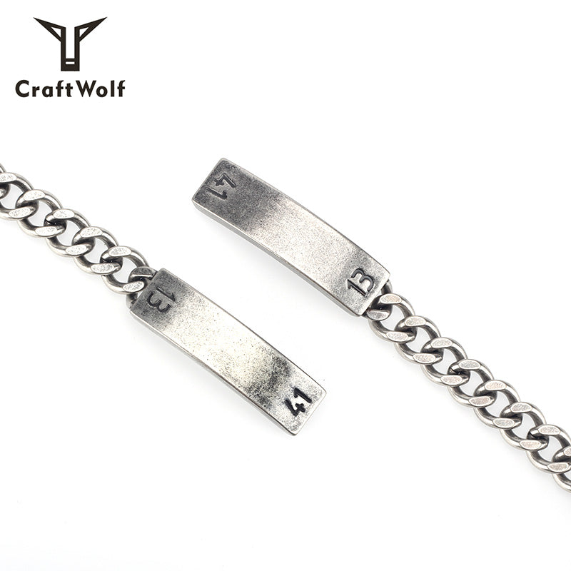 Craft Wolf Custom Jewelry Mens Women Gold Silver Titanium 316L Stainless Steel