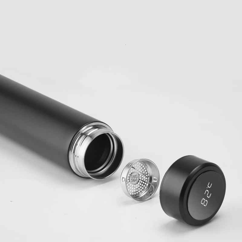 Intelligent Thermos Display Temperature Stainless Steel Thermo Cup Strainer