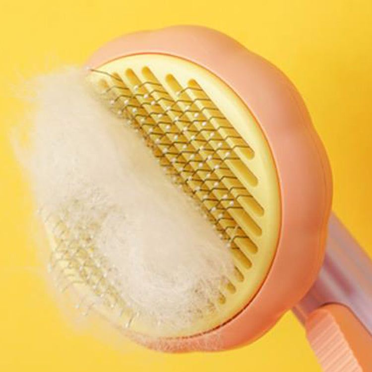 Pet Cleaning Grooming Comb Self-Cleaning Makeup Brush Round Head Cat Grooming