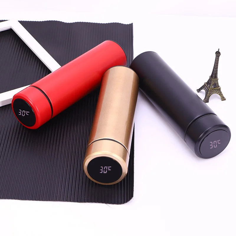 Intelligent Thermos Display Temperature Stainless Steel Thermo Cup Strainer