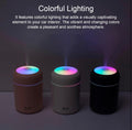 Humidifier Portable Mini Humidifiers for bedroom personal Desktop Air humifizier with Colouful Cycling Lichte,2Mist modes and auto shot-off super quite for office home car (white)
