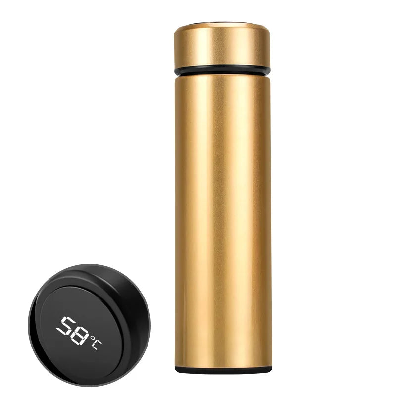 Intelligent Thermos Display Temperature Stainless Steel Thermo Cup Strainer