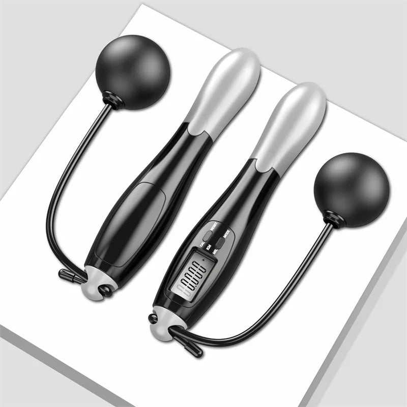 Cordless Electronic Jumping Rope Counting Speed Skipping Counter Gym Fitness