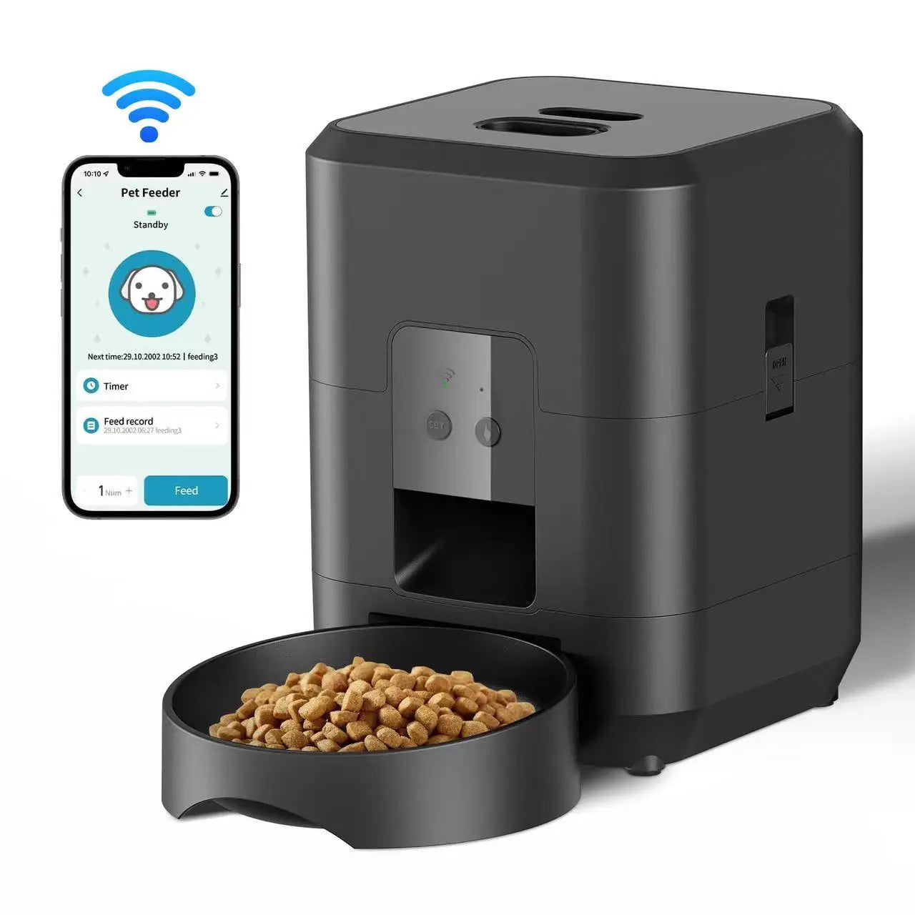 2L Smart Control Pet Feeder WIFI  Feeders for Cats Remote Feeding