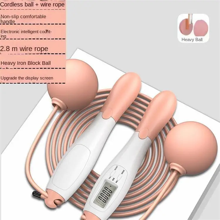 Cordless Electronic Jumping Rope Counting Speed Skipping Counter Gym Fitness