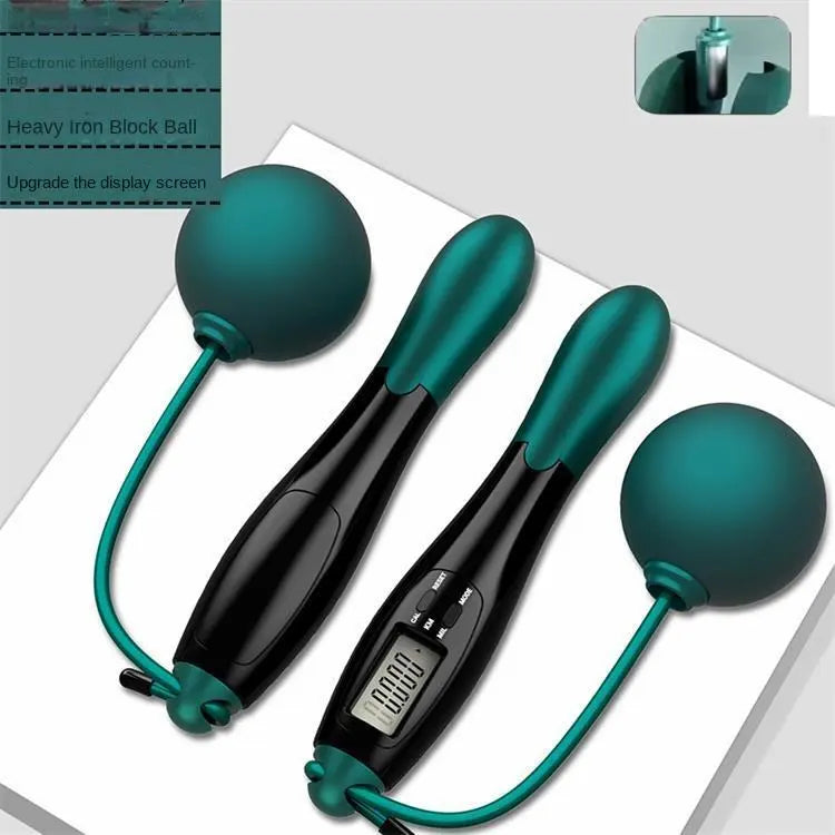 Cordless Electronic Jumping Rope Counting Speed Skipping Counter Gym Fitness