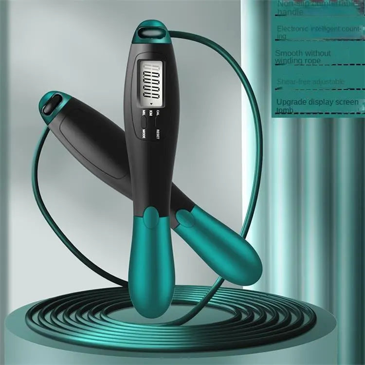 Cordless Electronic Jumping Rope Counting Speed Skipping Counter Gym Fitness
