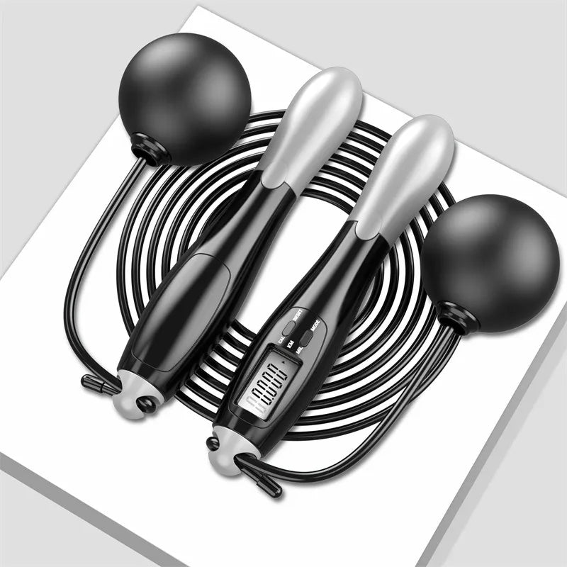 Cordless Electronic Jumping Rope Counting Speed Skipping Counter Gym Fitness
