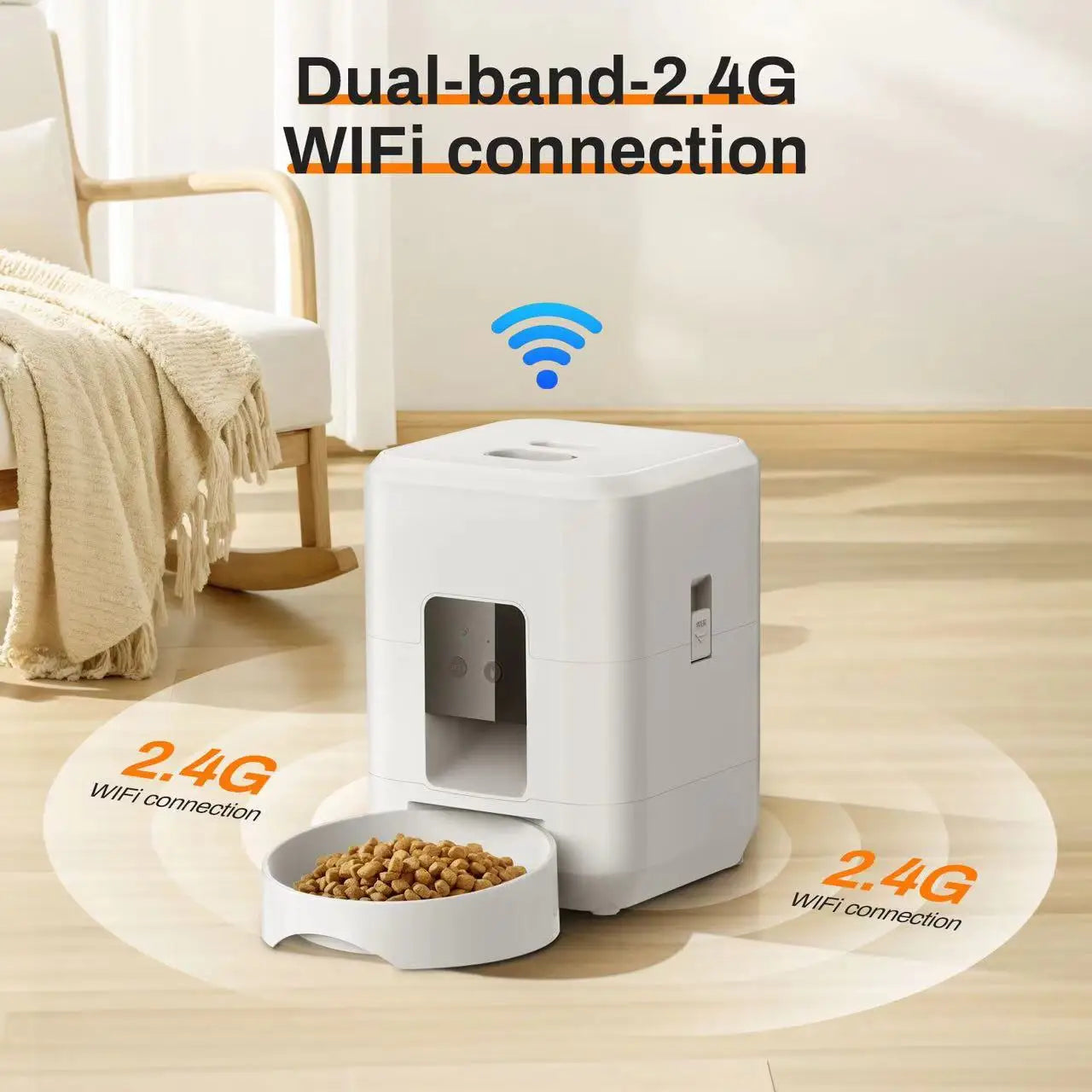 2L Smart Control Pet Feeder WIFI  Feeders for Cats Remote Feeding