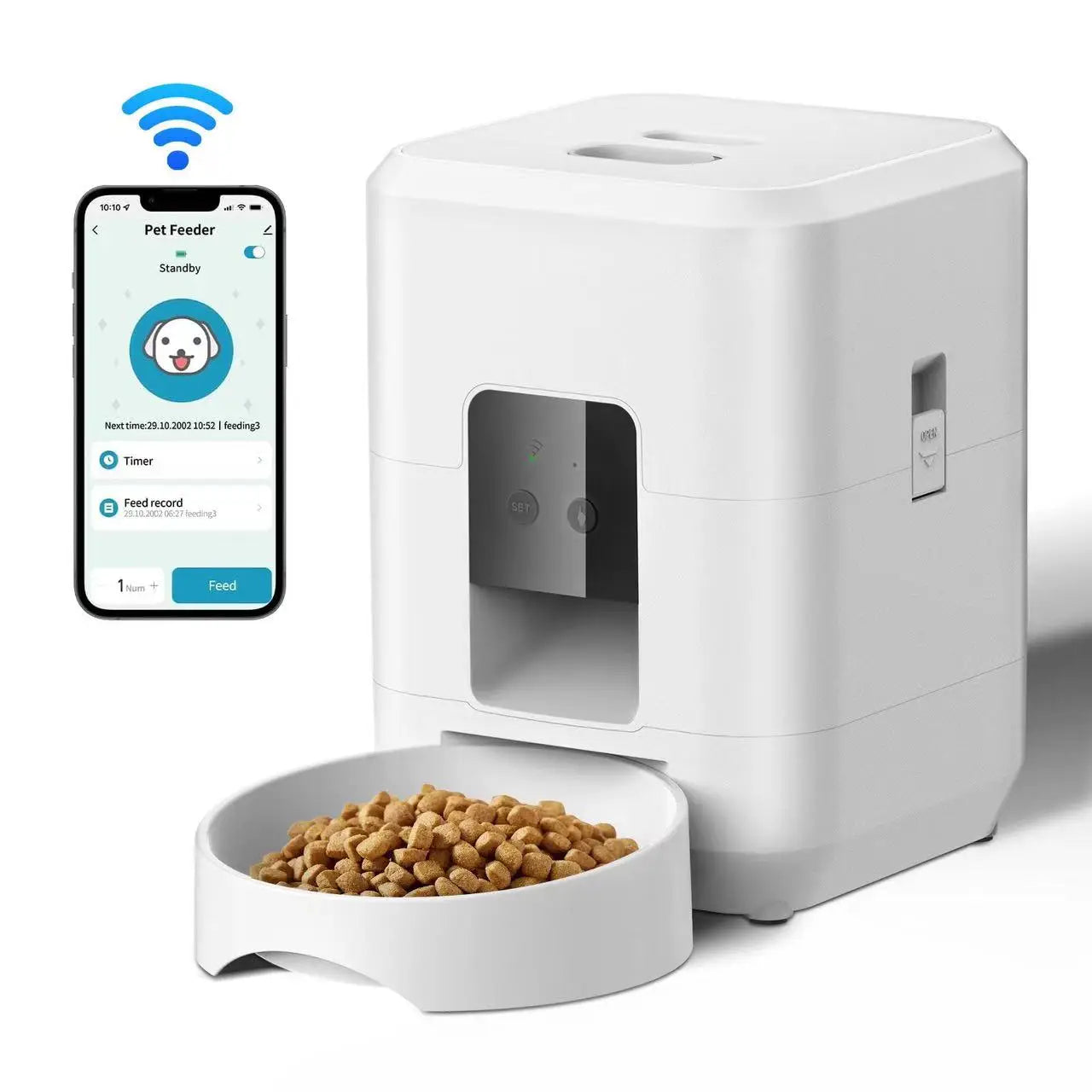 2L Smart Control Pet Feeder WIFI  Feeders for Cats Remote Feeding
