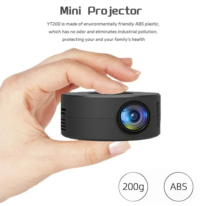YT200 Smart Projector LED HD TV Video Projector for 4K 1500 Lumens Android Same